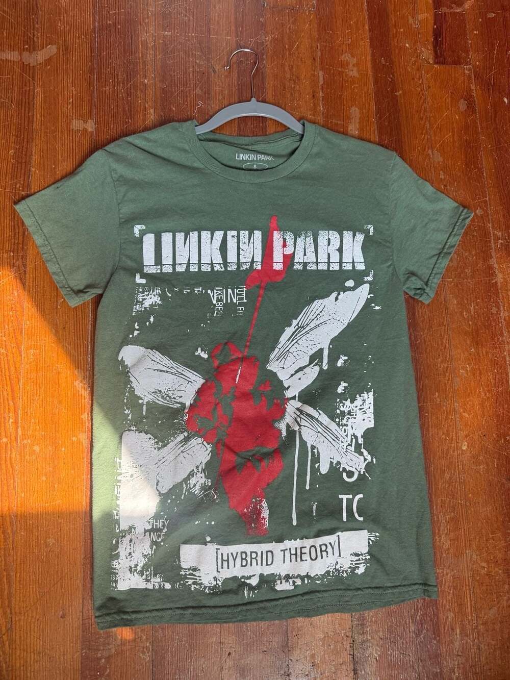Linkin Park Hybrid Theory Tracklist Two-Sided Green T-Shirt
